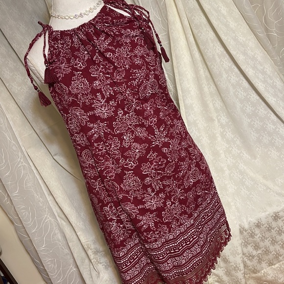 Old Navy Dresses & Skirts - NWOT Old Navy Burgundy Flowy A Line Summer Floral Dress size XXL